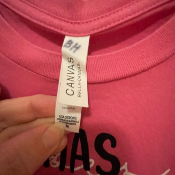 Canvas Bella Canvas Pink Graphic Tee -Medium - Picture 4 of 5